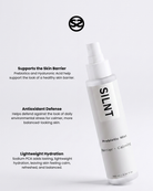 SILNT Prebiotic Mist spray bottle with benefits: Supports the Skin Barrier (Prebiotics, Hyaluronic Acid), Antioxidant Defense, Lightweight Hydration (Sodium PCA)