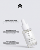 SILNT Prebiotic Serum dropper bottle with benefits: Supports the Skin Barrier (Prebiotics, Hyaluronic Acid), Antioxidant Defense, Soothing Hydration (Sodium PCA)