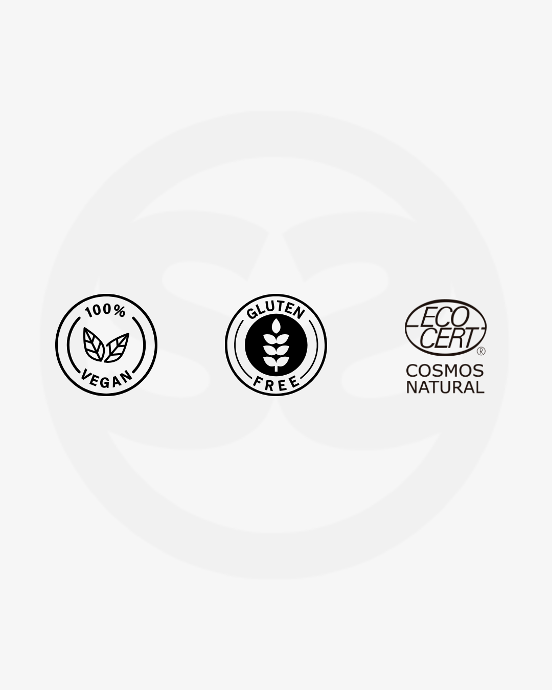 Certification badges for SILNT Vitamin C Serum