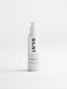 SILNT Overnight Cream white pump bottle on a light grey background
