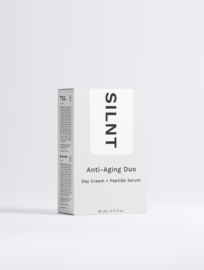 SILNT Anti-Aging Duo carton: Day Cream and Peptide Serum
