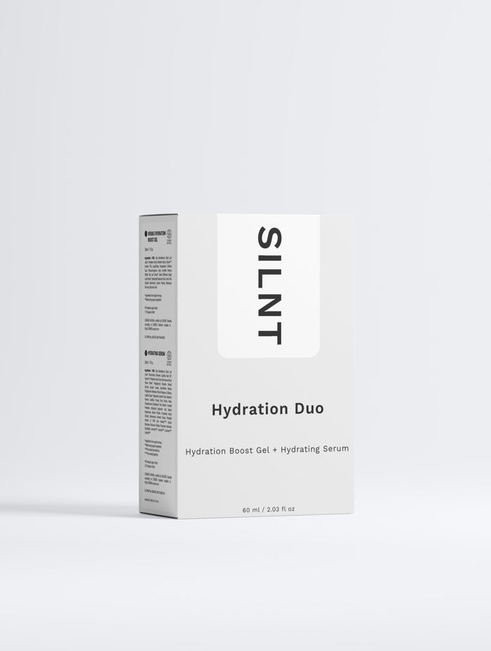 SILNT Hydration Duo carton: Hydration Gel and Hydrating Serum